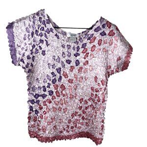 Dorman Top Women's Multicolor One Size Crinkle Texture Stretch Unique